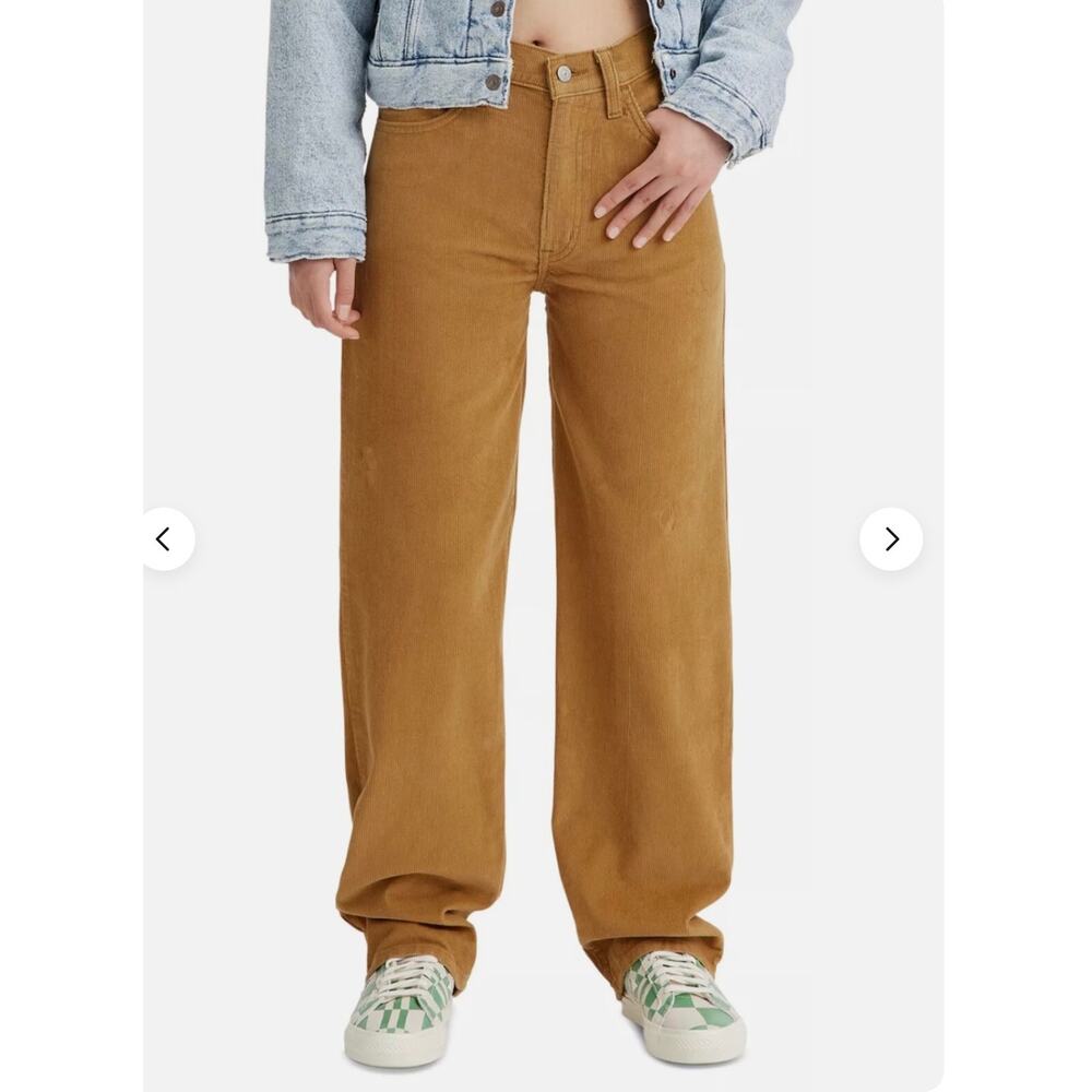 Levi's Women's Straight Leg Corduroy Jeans in Caramel Brown